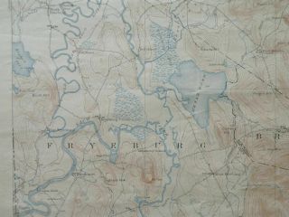 FRYEBURG Quad Topo Map 1911/1922 Maine Bridgton Sweden Lovell Saco River Kezar L 4