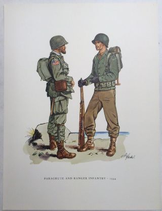Fritz Kredel Soldiers Of The American Army Parachute And Ranger Infantry 1944