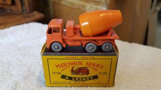 Matchbox Lesney Mb 26 Cement Lorry Nm In C Box