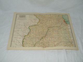 Vintage Northern Illinois Map The Century Dictionary And Cyclopedia 1906 18949