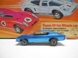 Rare 1968 Hot Wheels Custom Barracuda Light Blue Redline Hong Kong Sweet 16