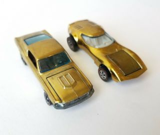 2 Redline Hot Wheels Custom Mustang Painted Tail And Torero