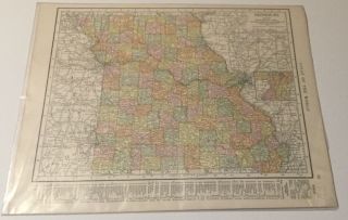 1914 Atlas Of The World Map Of Missouri