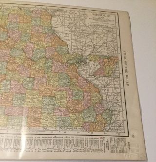 1914 Atlas Of The World Map Of Missouri 2