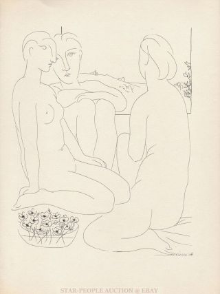 Pablo Picasso - 3 Naked Women At Window Very Rare Print Suite Vollard 1956