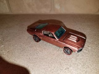 Vintage Orange 1967 Custom Mustang Redline Hot Wheel