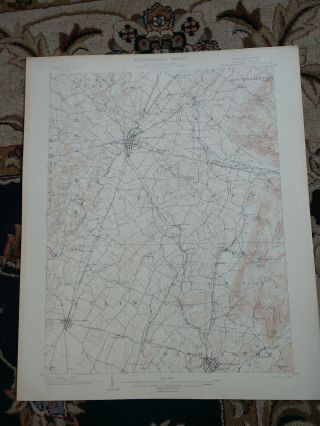 22x29 1902 Usgs Topo Map Chambersburg,  Pennsylvania Waynesboro Greencastle