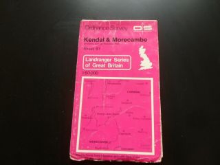 Os Map Sheet 97 Kendal & Morcambe Scale 1:50,  000 Vintage 1980