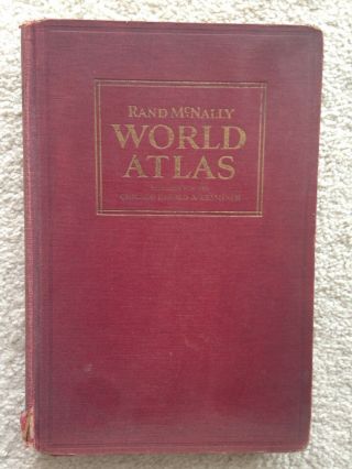 Rand Mcnally World Atlas Copyright 1931 Hardcover See Comments