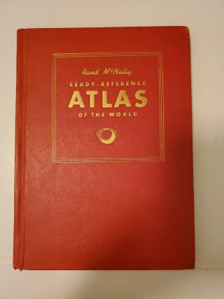 Rand Mcnally Ready - Reference Atlas Of The World 1943 Colored Maps History Gc