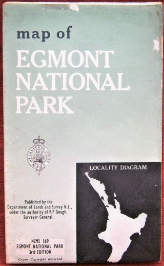 Map Egmont National Park.  Mount Egmont Zealand 8260 Feet.  N.  Z.  M.  S.  169