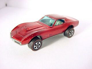 1967 Mattel Hot Wheels Redline Custom Corvette Red Beauty Hk
