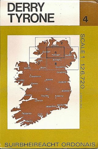 Ordnance Survey 1/2 Inch Map Ireland Sheet 4 Derry/tyrone - 1980