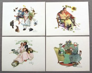 Vintage Norman Rockwell Four Seasons Series Four Ages Of Love Print Set 2