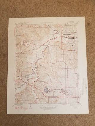 22x29 Vintage 1947 Usgs Topo Map Blue Springs,  Missouri East Independence