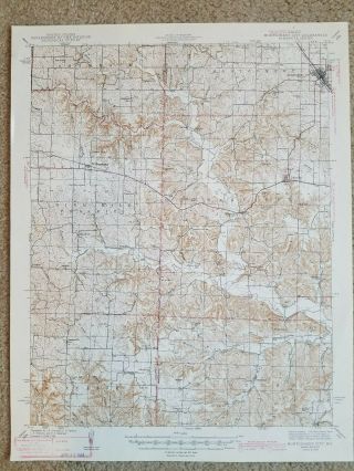 22x29 1942 Usgs Topo Map Montgomery City Missouri Danville Mineola Whetstone Cr.