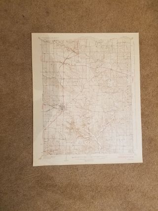 22x29 Vintage 1931 Usgs Topo Map Fulton,  Missouri Auxvasse St.  Aubert Calwood
