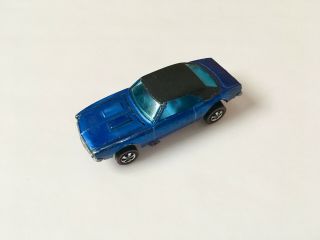 Hot Wheels Redline - 1968 Custom Camaro - Blue W/ Matching Interior Painted Tail