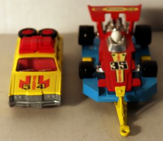 DTE LESNEY MATCHBOX SUPERKINGS SK - 46 RED ROOF RACK YELLOW MERCURY RACE CAR PACK 3