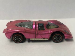 L@@k Hot Wheels Redline 1969 Porsche 917 Pink Spectraflame/white Interior