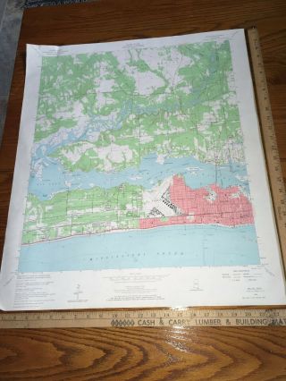 Biloxi Ms 1954 Usgs Topographical Geological Quadrangle Topo Map