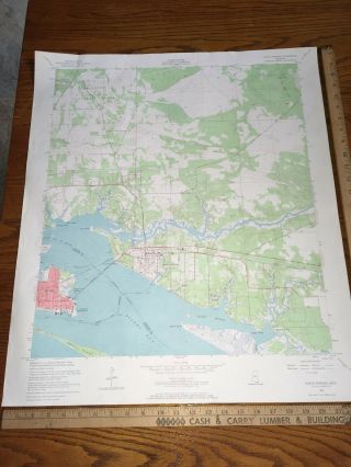 Ocean Springs Ms 1954 Usgs Topographical Geological Quadrangle Topo Map