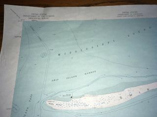 Ship Island MS 1950 USGS Topographical Geological Quadrangle Topo Map 2