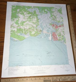 Pascagoula Ms 1955 Usgs Topographical Geological Quadrangle Topo Map