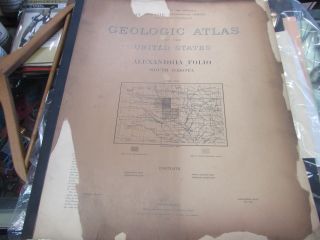 Antique - Geological Atlas Of The U.  S - Alexandra South Dakota Folio - 1903