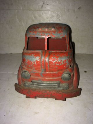 Vintage 1950 ' s Wyandotte Toys Tractor Trailer Cab Pressed Steel,  Dualie Tires 2