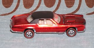 VINTAGE HOT WHEELS MATTEL REDLINE 1968 CUSTOM ELDORADO RED US METAL CAR 3