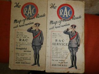 Early R.  A.  C.  Folding Road Map 1930s