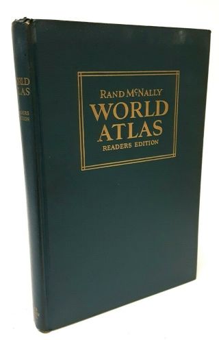 Vintage Rand Mcnally World Atlas Readers Edition 1941 Hc War Maps Supplement