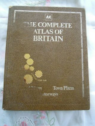 Vintage Aa Road Atlas Of Great Britain.  Water.  Collector? Art Project?