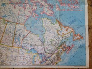 1972 NATIONAL GEOGRAPHIC SOCIETY LARGE MAP - CANADA / ICE AGE MAMMALS ALASKA 3