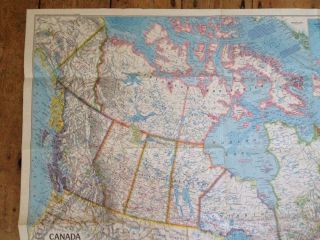 1972 NATIONAL GEOGRAPHIC SOCIETY LARGE MAP - CANADA / ICE AGE MAMMALS ALASKA 5