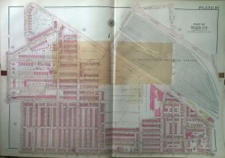 1918 West Philadelphia Pennsylvania Rr Co.  N.  54th - N.  63rd Street Atlas Map