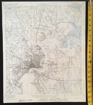 Jacksonville,  Fl 1932 Vintage Large 16 X 20 Usgs Topo Map