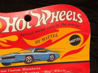 1969 Mattel HOT WHEELS - Mercedes Benz,  Aqua Blue _Blister Pack 6