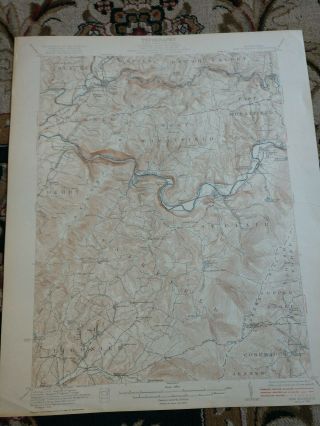 22x29 1922 Usgs Topo Map Florence,  Pennsylvania Seward Bolivar Wheatfield