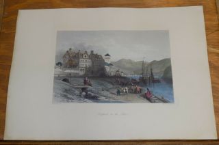 1840 Antique Color Print///boppart,  On The Rhine