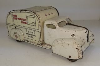 1940 Marx City Sanitation Garbage Truck Tin Lithographed Toy