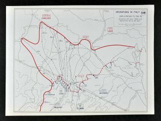 West Point Wwii Map Italy Operations Battle Of Bologna & Push To Po River Valley