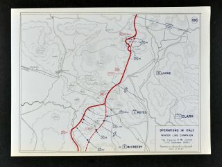 West Point Wwii Map Italy Winter Line Campaign Battle Of Monte Camino Pantano