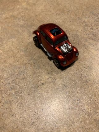 1967 Hot Wheels Redline Custom Volkswagen Red Spectraflame Usa Base Orig