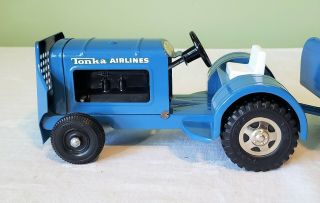 Early Tonka Toys Caterpillar AIRLINES TRACTOR & LUGGAGE CART 60 ' s V RARE 7