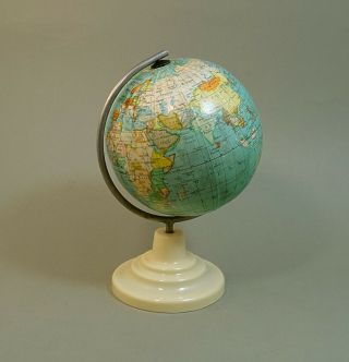 Vintage Small 1971 Romania World Globe,  6 " Tall
