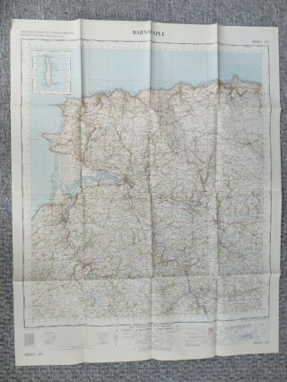 Ordnance Survey Map 1 " To 1 Mile 1960 Barnstaple Map 163
