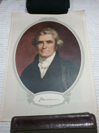 10 Vintage Lithographed Images - Forbes Litho Mfg Co,  Boston MA.  Famous Americans 6