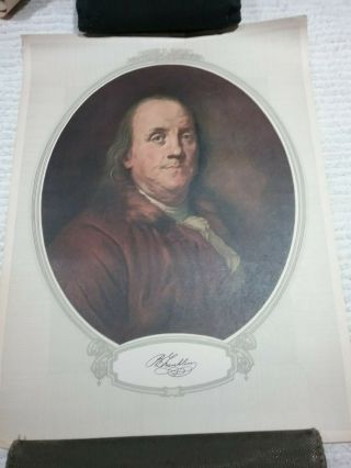 10 Vintage Lithographed Images - Forbes Litho Mfg Co,  Boston MA.  Famous Americans 8